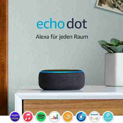 zggzerg Echo Dot (3. Gen) Intelligenter Lautsprecher mit Alexa, Anthrazit Stoff Audio-System online kaufen