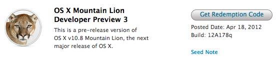 OS X 10.8 Mountain Lion: Apple veröffentlicht dritte Entwicklerversion