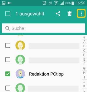 Android: wichtige Kontakte auf dem Homescreen verknüpfen