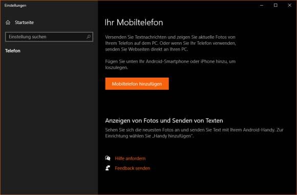 Android-Smartphone oder das iPhone mit Windows 10 verknüpfen