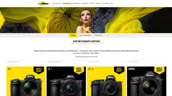 Nikon: Z5, Z50 und mehr mit starkem Sofort-Rabatt