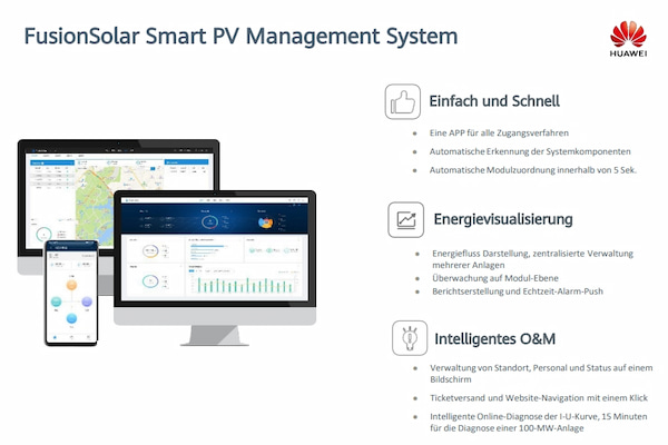 Was ist das Huawei FusionSolar Smart PV Management System?